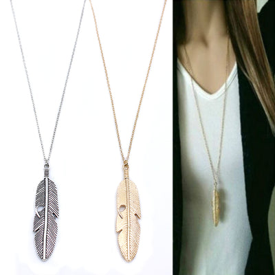 Feather Pendant Necklace