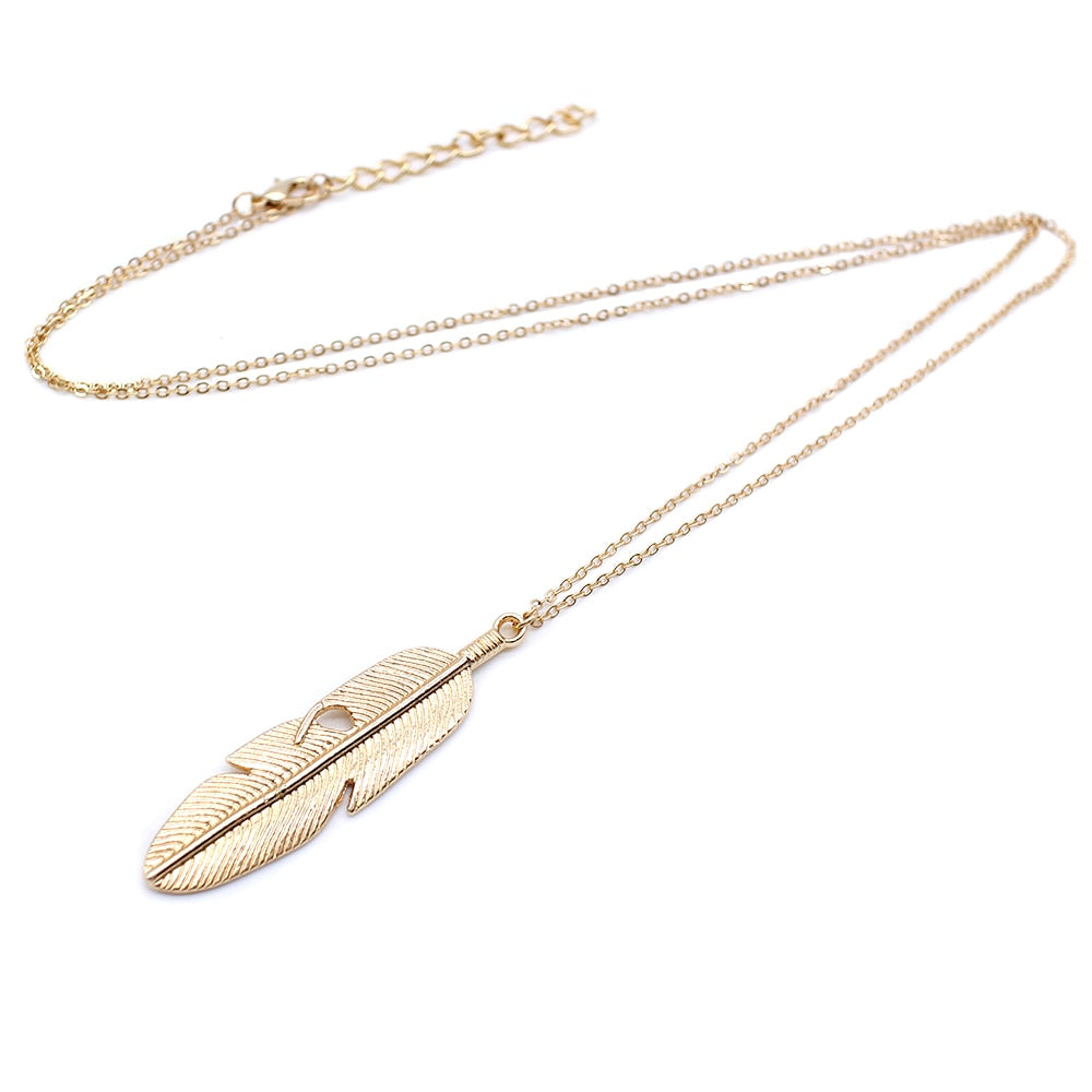 Feather Pendant Necklace