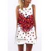 Rose Print Sleeveless Dress