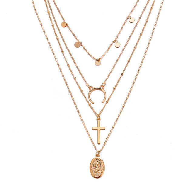 Multi-layer Crystal Necklaces